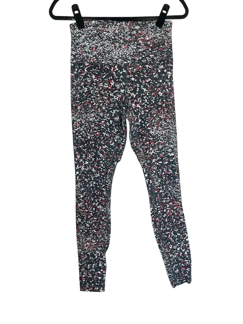 Lululemon Black Speckled Print High-Rise Leggings